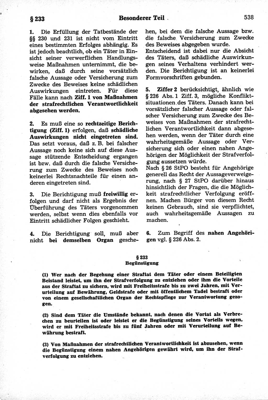 Strafrecht der Deutschen Demokratischen Republik (DDR), Kommentar zum Strafgesetzbuch (StGB) 1981, Seite 538 (Strafr. DDR Komm. StGB 1981, S. 538)