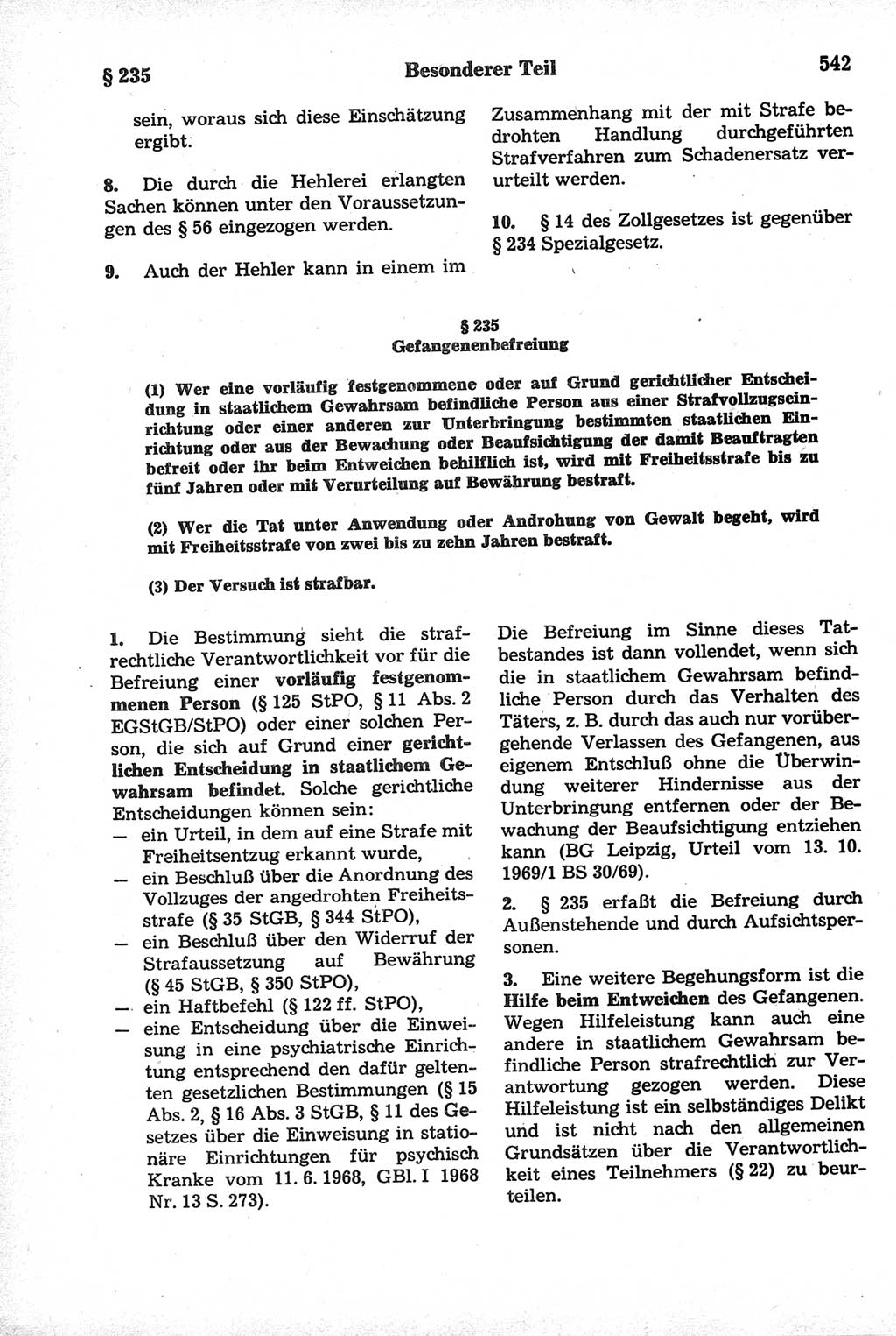 Strafrecht der Deutschen Demokratischen Republik (DDR), Kommentar zum Strafgesetzbuch (StGB) 1981, Seite 542 (Strafr. DDR Komm. StGB 1981, S. 542)