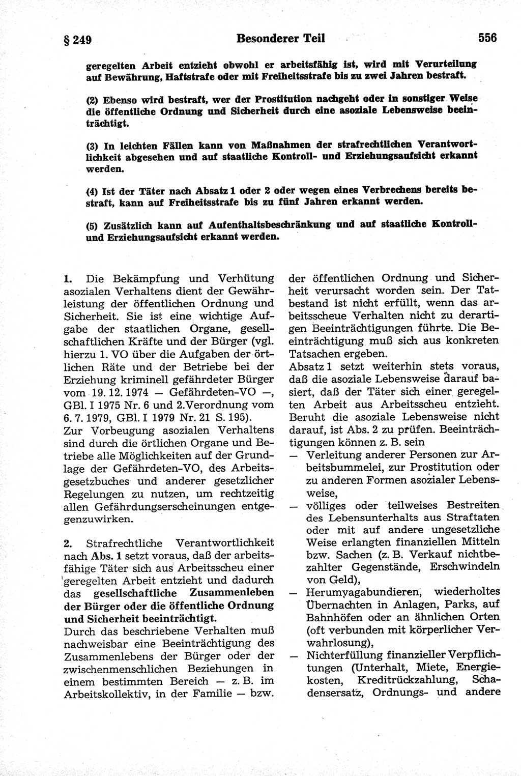 Strafrecht der Deutschen Demokratischen Republik (DDR), Kommentar zum Strafgesetzbuch (StGB) 1981, Seite 556 (Strafr. DDR Komm. StGB 1981, S. 556)