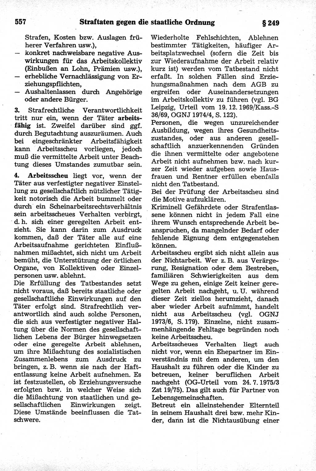 Strafrecht der Deutschen Demokratischen Republik (DDR), Kommentar zum Strafgesetzbuch (StGB) 1981, Seite 557 (Strafr. DDR Komm. StGB 1981, S. 557)