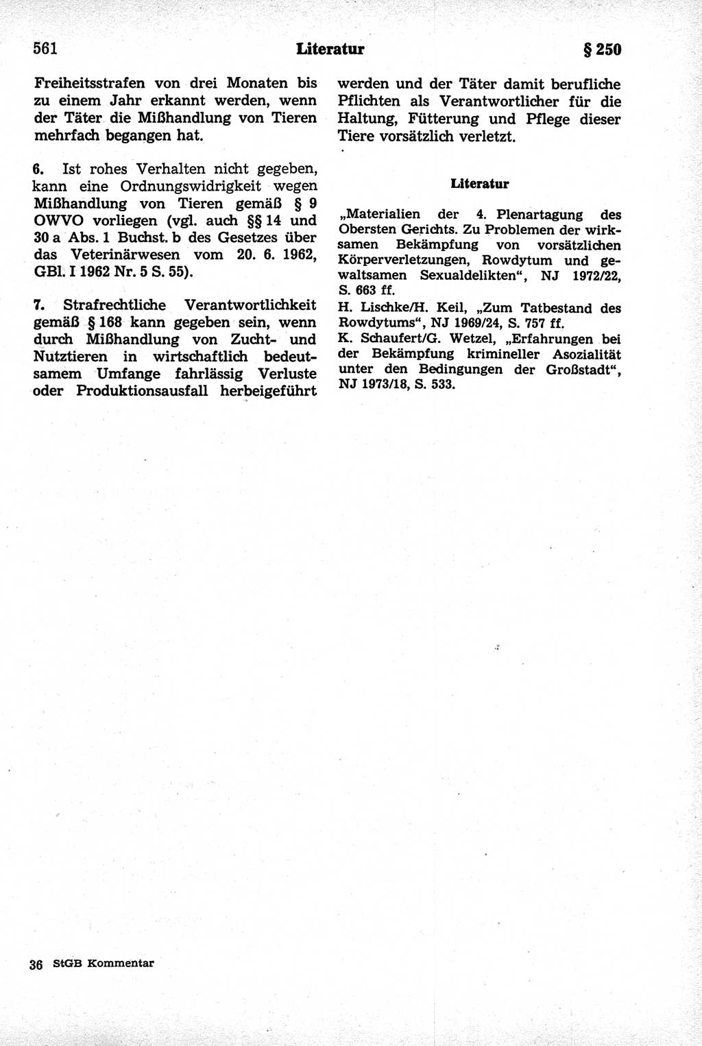 Strafrecht der Deutschen Demokratischen Republik (DDR), Kommentar zum Strafgesetzbuch (StGB) 1981, Seite 561 (Strafr. DDR Komm. StGB 1981, S. 561)