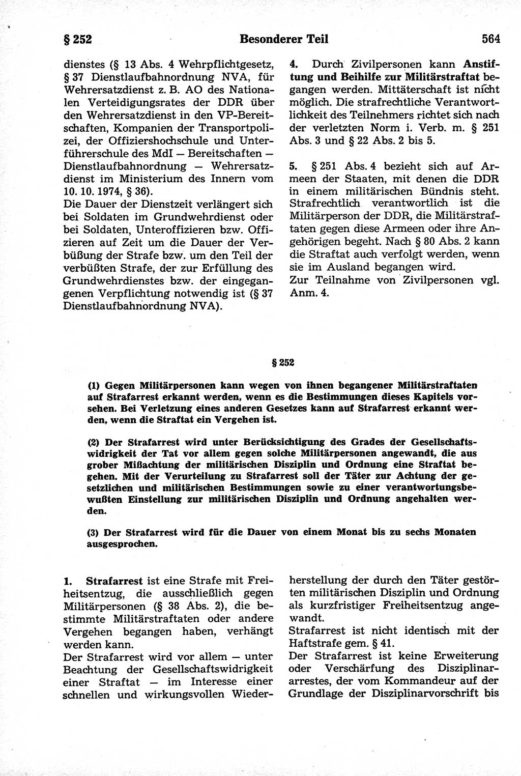 Strafrecht der Deutschen Demokratischen Republik (DDR), Kommentar zum Strafgesetzbuch (StGB) 1981, Seite 564 (Strafr. DDR Komm. StGB 1981, S. 564)