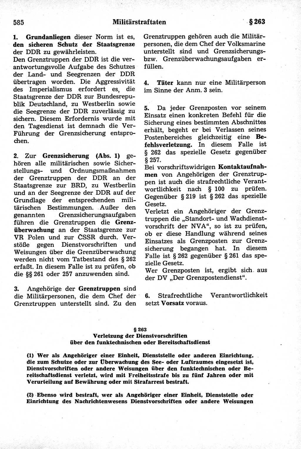 Strafrecht der Deutschen Demokratischen Republik (DDR), Kommentar zum Strafgesetzbuch (StGB) 1981, Seite 585 (Strafr. DDR Komm. StGB 1981, S. 585)