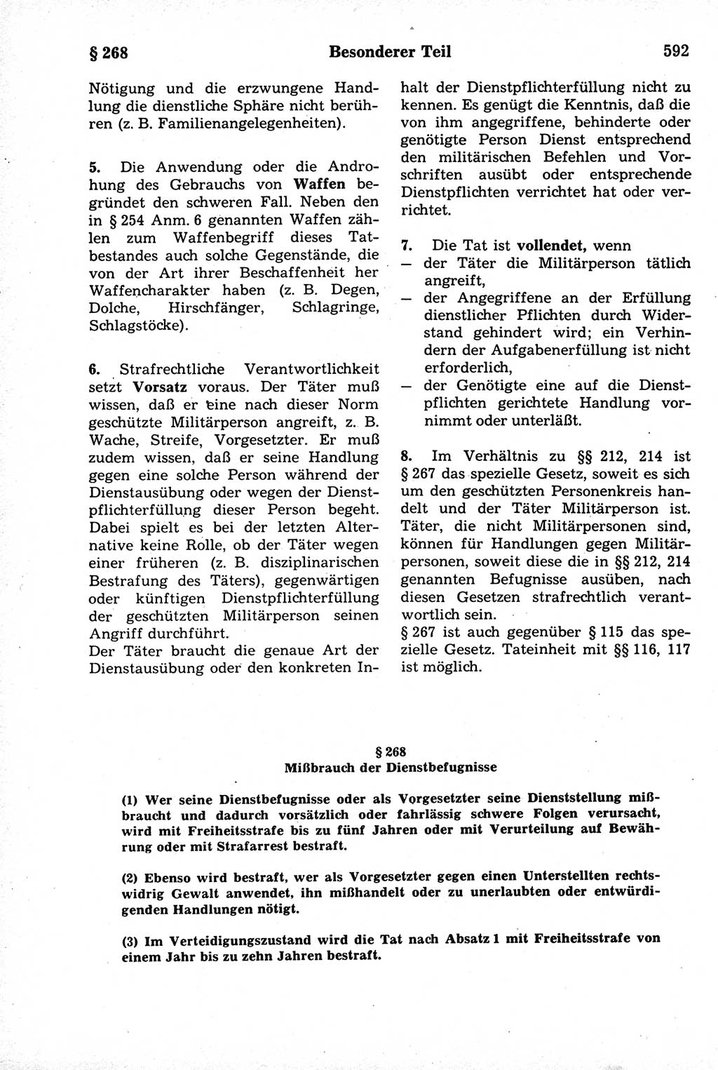Strafrecht der Deutschen Demokratischen Republik (DDR), Kommentar zum Strafgesetzbuch (StGB) 1981, Seite 592 (Strafr. DDR Komm. StGB 1981, S. 592)