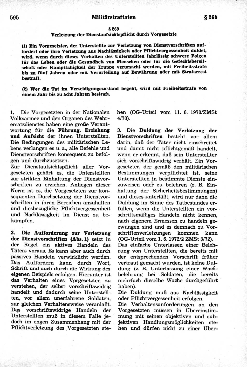 Strafrecht der Deutschen Demokratischen Republik (DDR), Kommentar zum Strafgesetzbuch (StGB) 1981, Seite 595 (Strafr. DDR Komm. StGB 1981, S. 595)