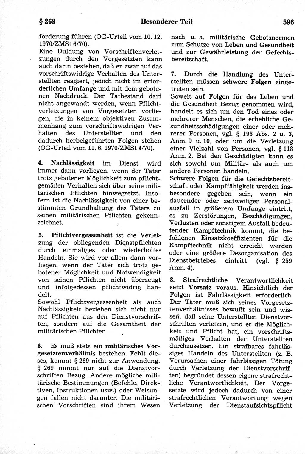Strafrecht der Deutschen Demokratischen Republik (DDR), Kommentar zum Strafgesetzbuch (StGB) 1981, Seite 596 (Strafr. DDR Komm. StGB 1981, S. 596)