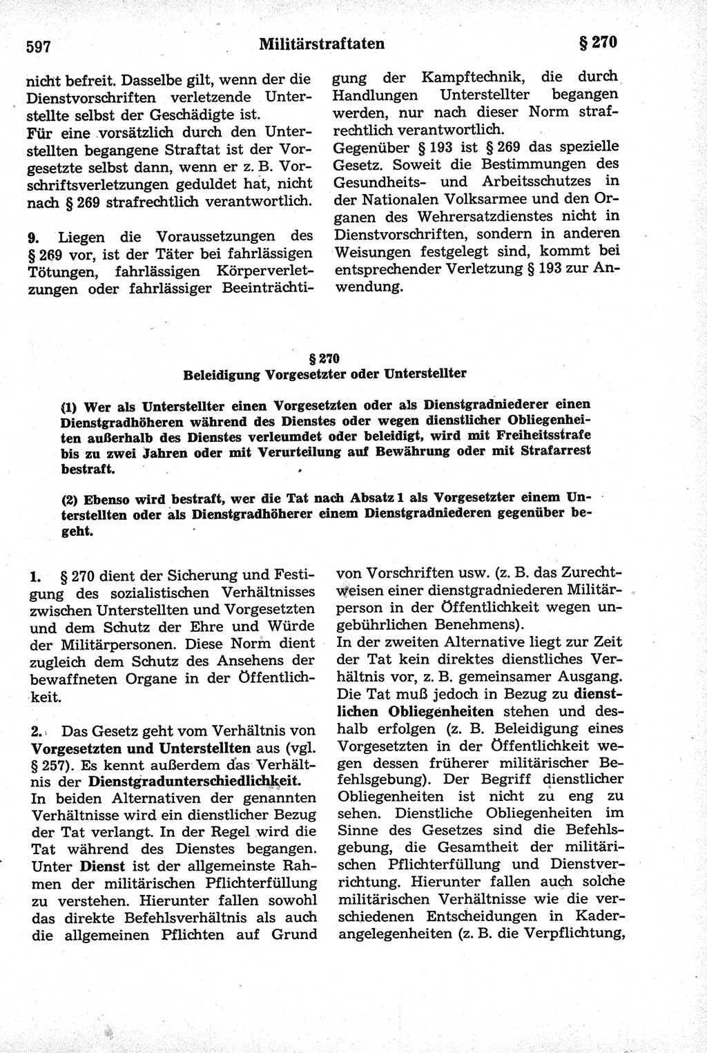 Strafrecht der Deutschen Demokratischen Republik (DDR), Kommentar zum Strafgesetzbuch (StGB) 1981, Seite 597 (Strafr. DDR Komm. StGB 1981, S. 597)