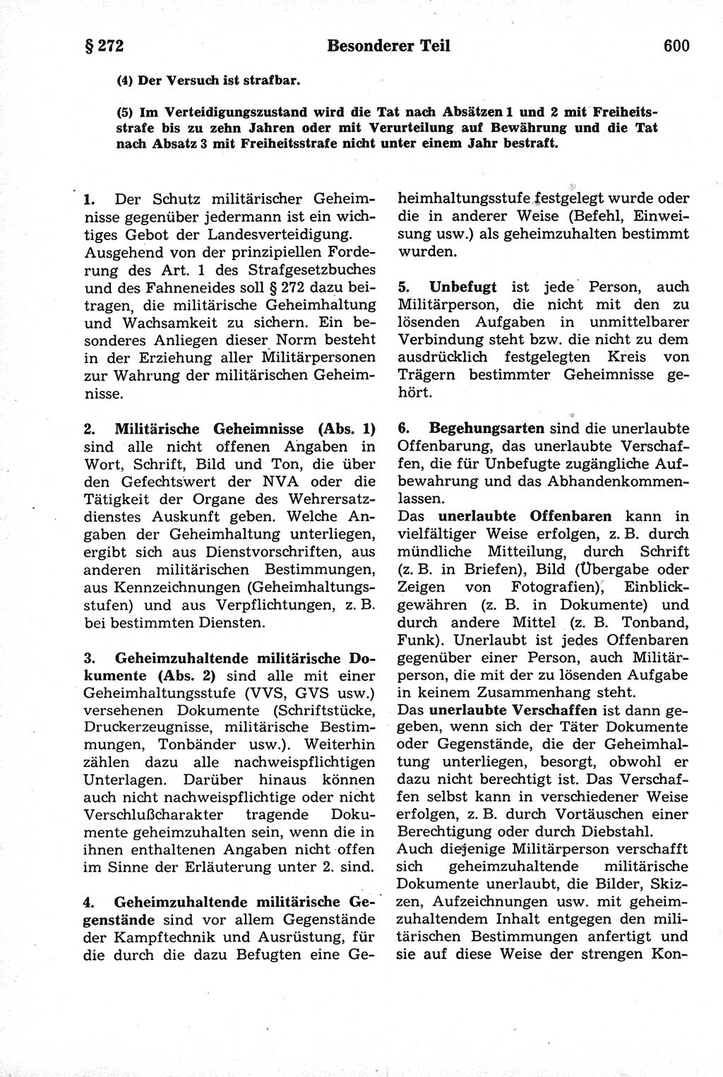 Strafrecht der Deutschen Demokratischen Republik (DDR), Kommentar zum Strafgesetzbuch (StGB) 1981, Seite 600 (Strafr. DDR Komm. StGB 1981, S. 600)