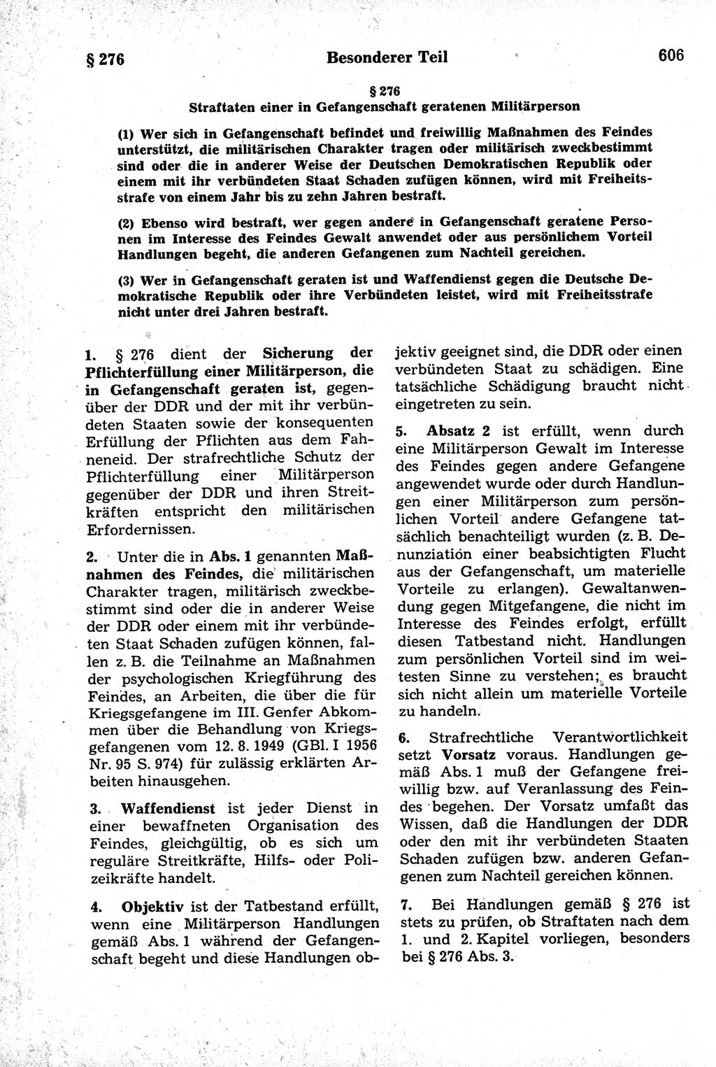 Strafrecht der Deutschen Demokratischen Republik (DDR), Kommentar zum Strafgesetzbuch (StGB) 1981, Seite 606 (Strafr. DDR Komm. StGB 1981, S. 606)