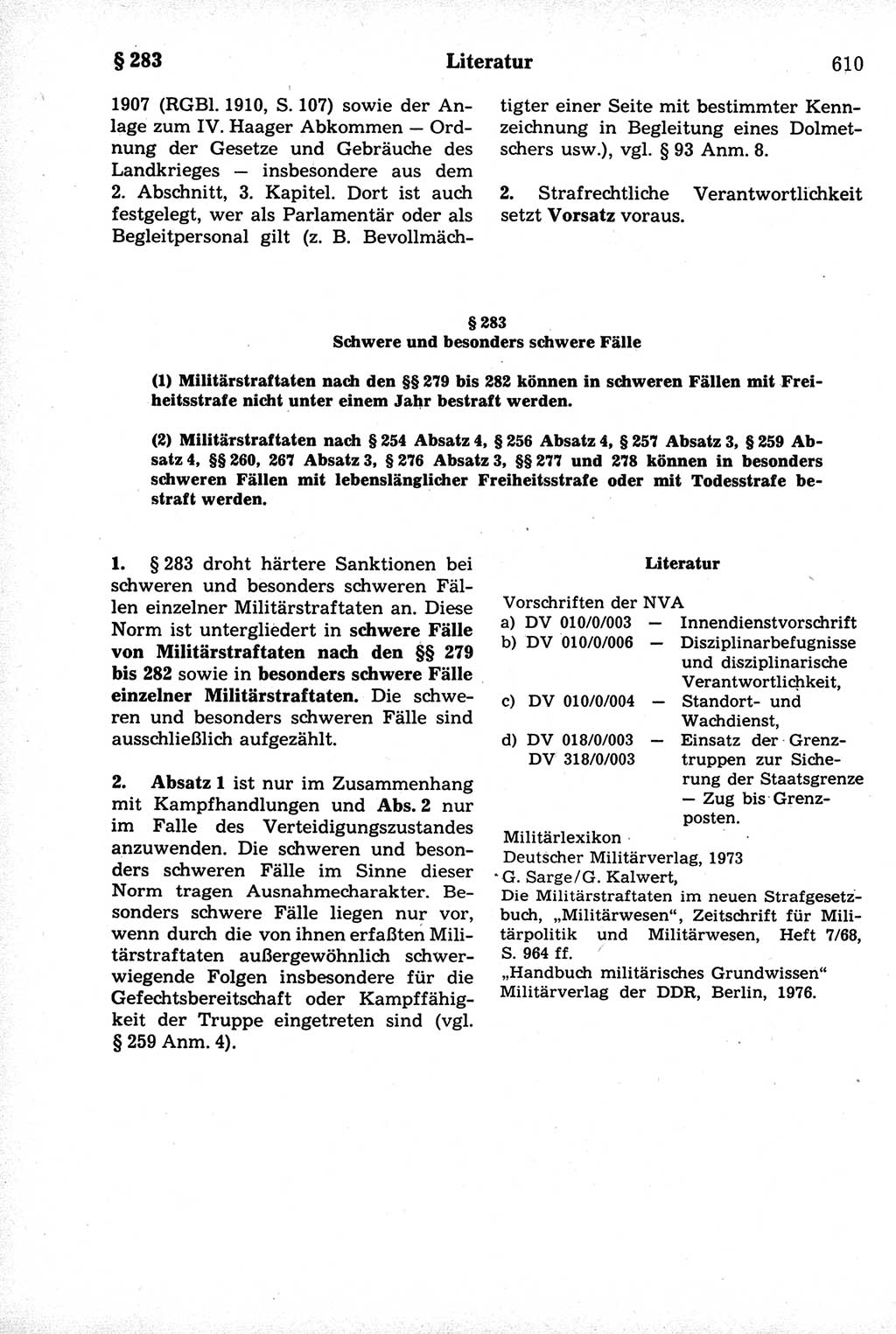 Strafrecht der Deutschen Demokratischen Republik (DDR), Kommentar zum Strafgesetzbuch (StGB) 1981, Seite 610 (Strafr. DDR Komm. StGB 1981, S. 610)