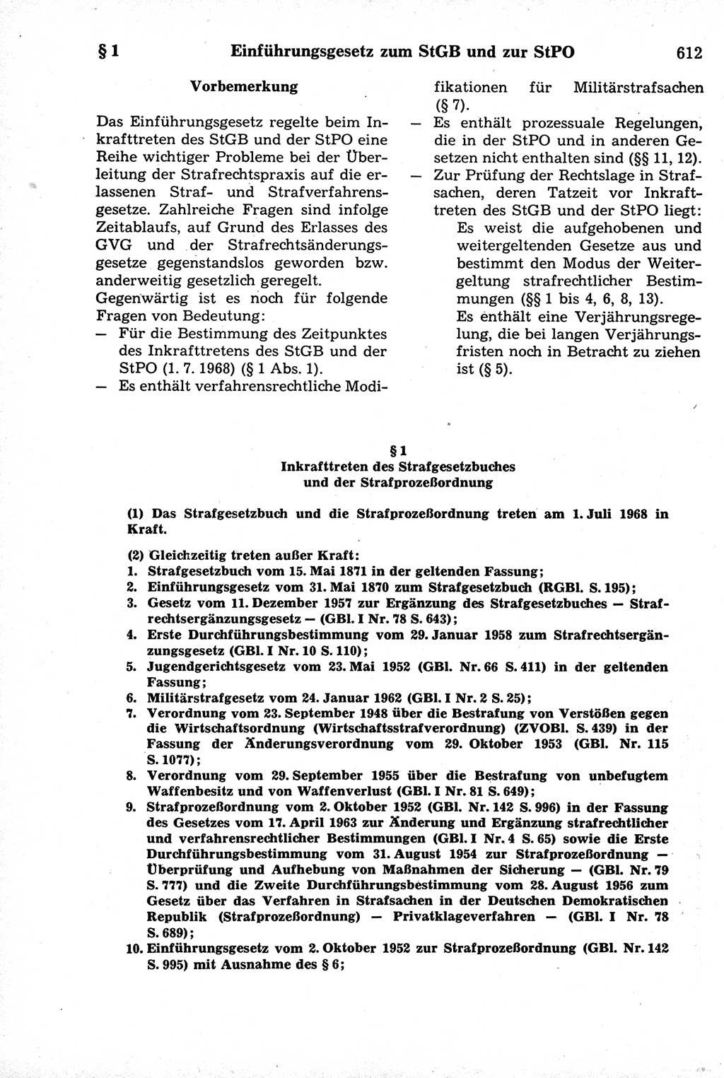 Strafrecht der Deutschen Demokratischen Republik (DDR), Kommentar zum Strafgesetzbuch (StGB) 1981, Seite 612 (Strafr. DDR Komm. StGB 1981, S. 612)