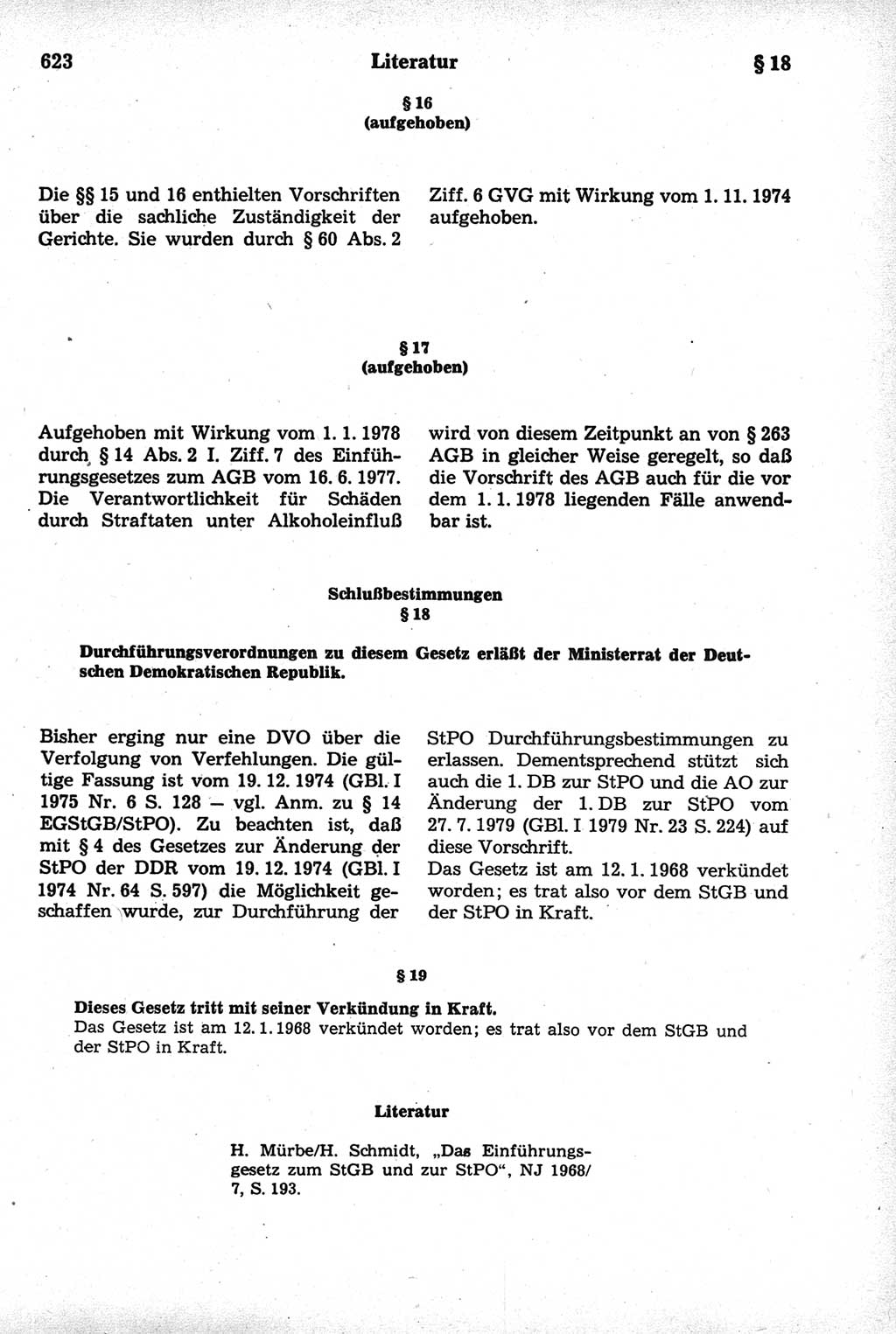 Strafrecht der Deutschen Demokratischen Republik (DDR), Kommentar zum Strafgesetzbuch (StGB) 1981, Seite 623 (Strafr. DDR Komm. StGB 1981, S. 623)