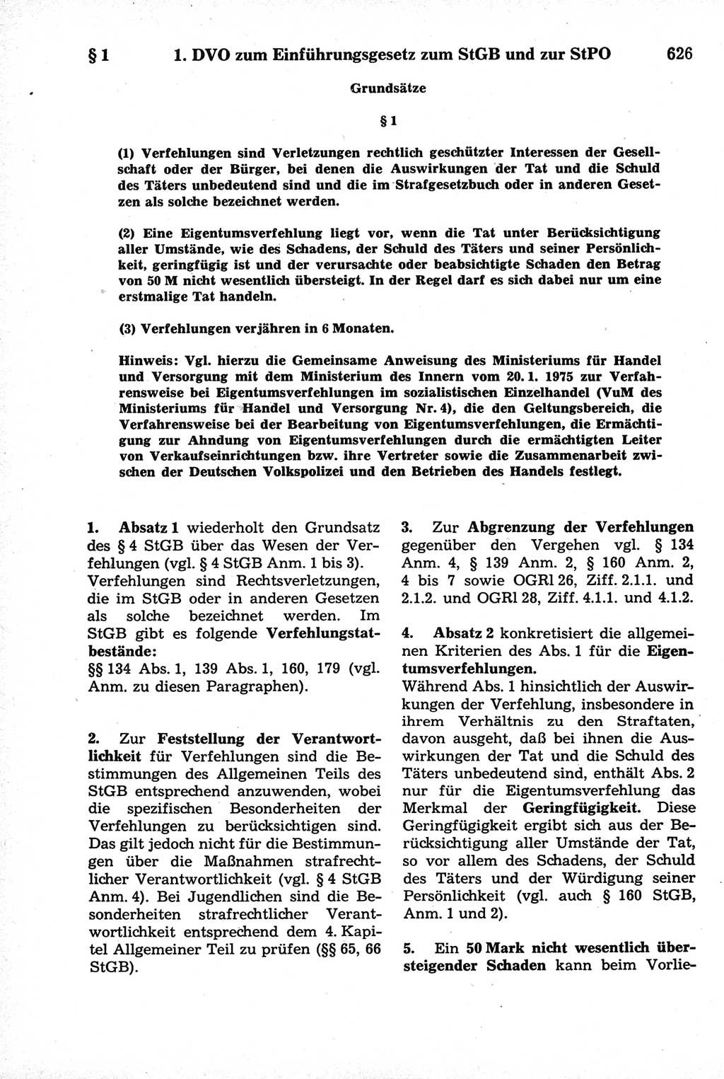 Strafrecht der Deutschen Demokratischen Republik (DDR), Kommentar zum Strafgesetzbuch (StGB) 1981, Seite 626 (Strafr. DDR Komm. StGB 1981, S. 626)