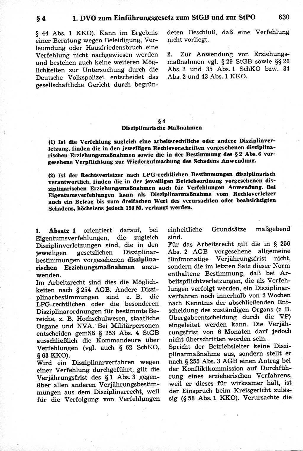 Strafrecht der Deutschen Demokratischen Republik (DDR), Kommentar zum Strafgesetzbuch (StGB) 1981, Seite 630 (Strafr. DDR Komm. StGB 1981, S. 630)