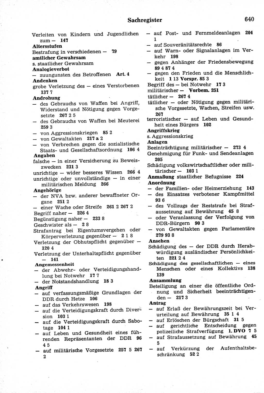 Strafrecht der Deutschen Demokratischen Republik (DDR), Kommentar zum Strafgesetzbuch (StGB) 1981, Seite 640 (Strafr. DDR Komm. StGB 1981, S. 640)