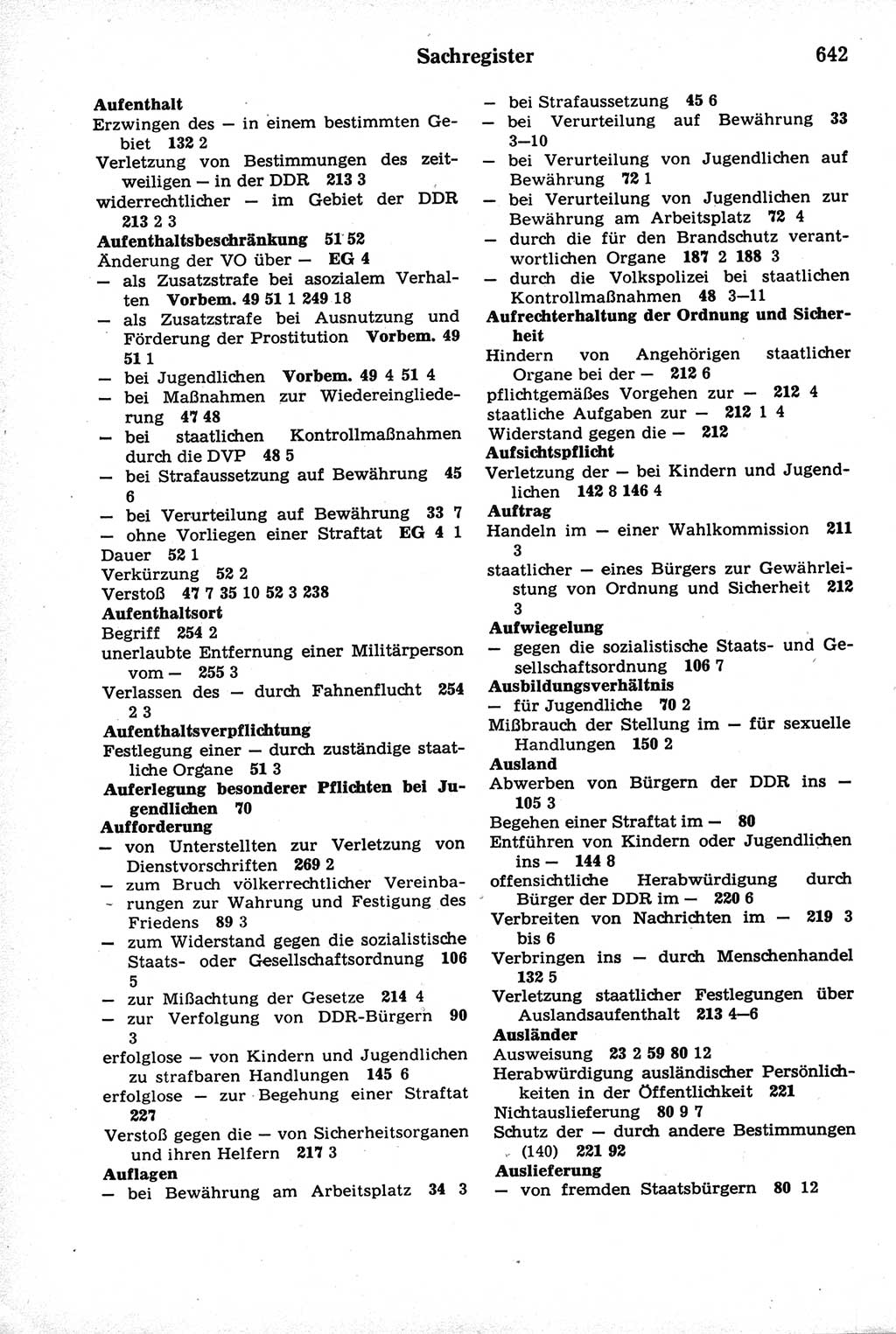 Strafrecht der Deutschen Demokratischen Republik (DDR), Kommentar zum Strafgesetzbuch (StGB) 1981, Seite 642 (Strafr. DDR Komm. StGB 1981, S. 642)