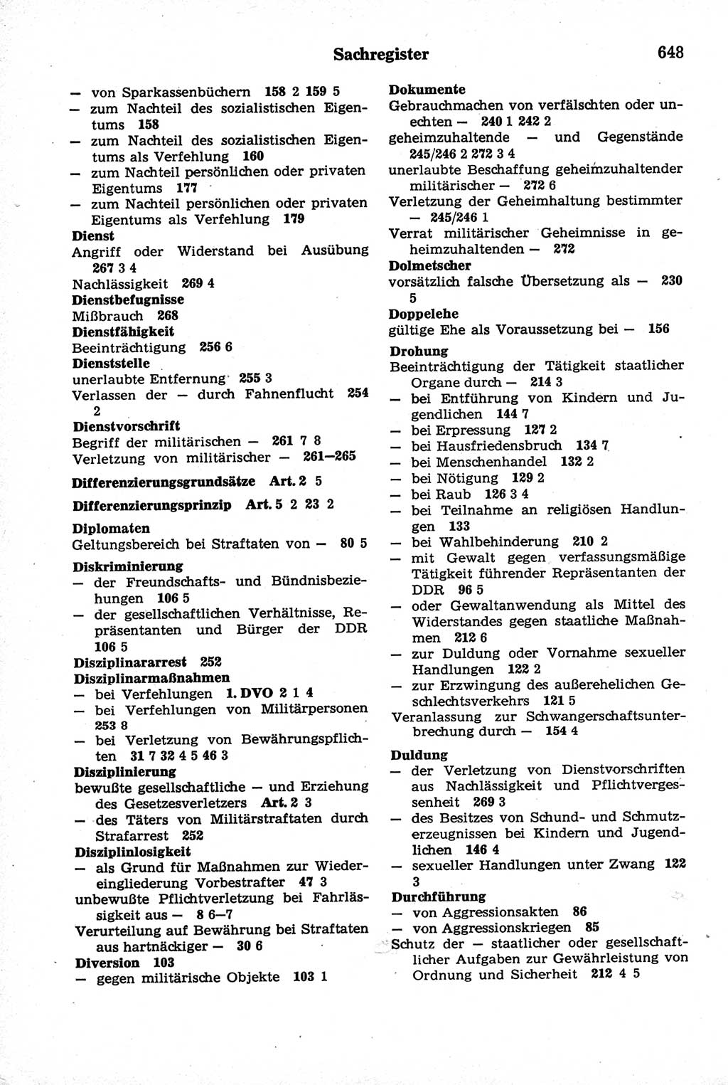 Strafrecht der Deutschen Demokratischen Republik (DDR), Kommentar zum Strafgesetzbuch (StGB) 1981, Seite 648 (Strafr. DDR Komm. StGB 1981, S. 648)