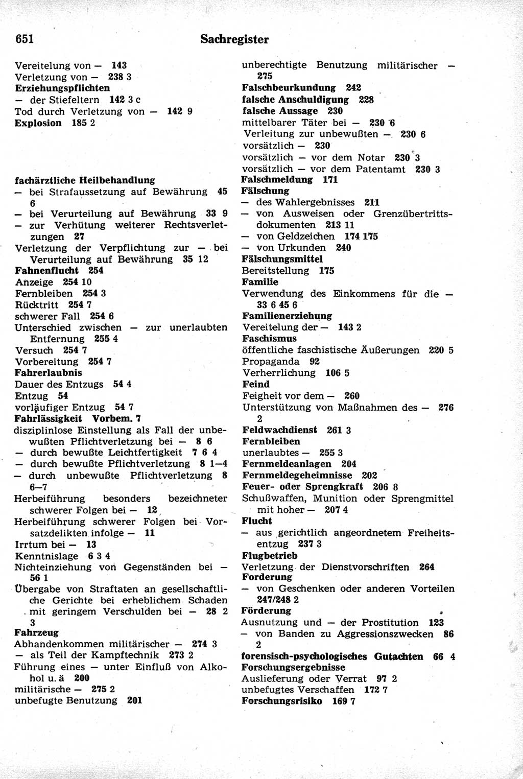 Strafrecht der Deutschen Demokratischen Republik (DDR), Kommentar zum Strafgesetzbuch (StGB) 1981, Seite 651 (Strafr. DDR Komm. StGB 1981, S. 651)