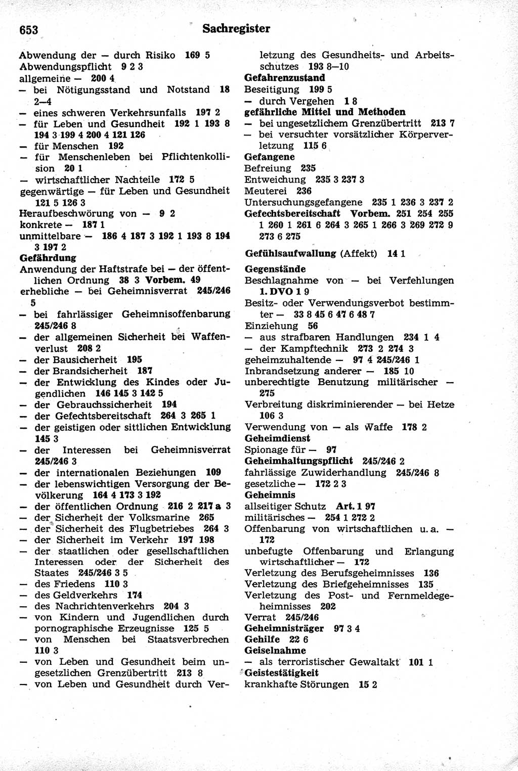 Strafrecht der Deutschen Demokratischen Republik (DDR), Kommentar zum Strafgesetzbuch (StGB) 1981, Seite 653 (Strafr. DDR Komm. StGB 1981, S. 653)