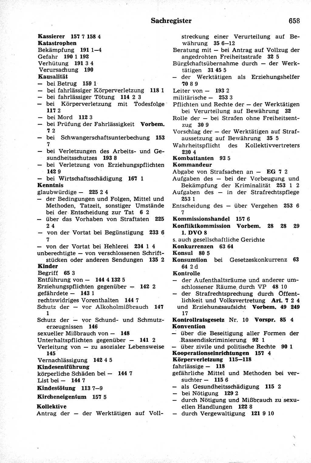 Strafrecht der Deutschen Demokratischen Republik (DDR), Kommentar zum Strafgesetzbuch (StGB) 1981, Seite 658 (Strafr. DDR Komm. StGB 1981, S. 658)
