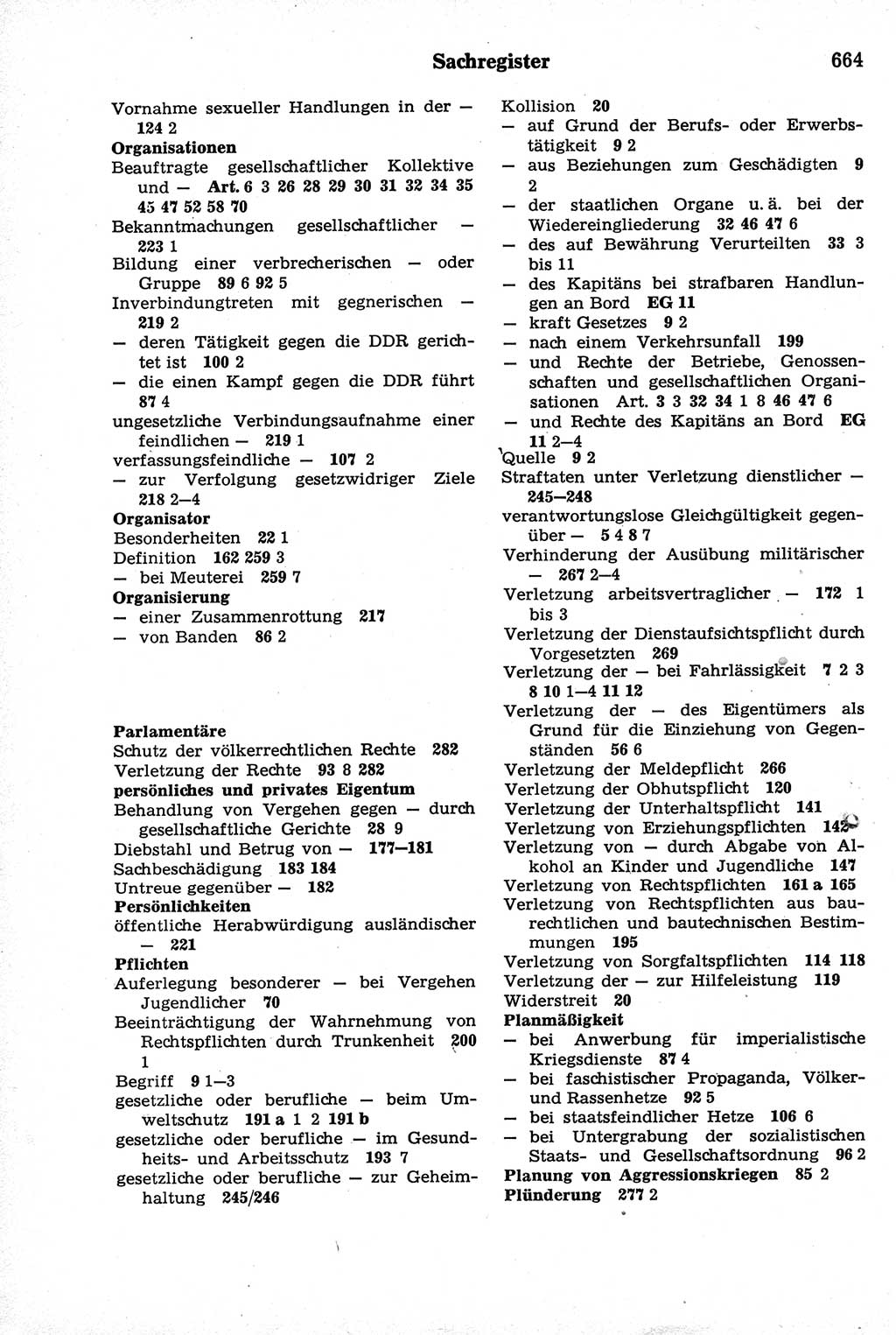 Strafrecht der Deutschen Demokratischen Republik (DDR), Kommentar zum Strafgesetzbuch (StGB) 1981, Seite 664 (Strafr. DDR Komm. StGB 1981, S. 664)