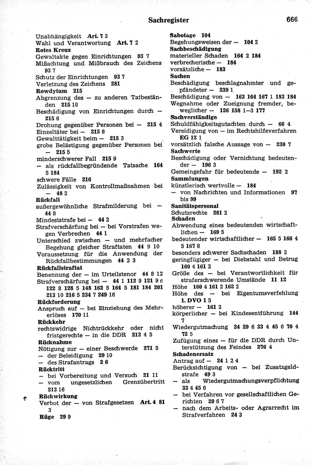 Strafrecht der Deutschen Demokratischen Republik (DDR), Kommentar zum Strafgesetzbuch (StGB) 1981, Seite 666 (Strafr. DDR Komm. StGB 1981, S. 666)