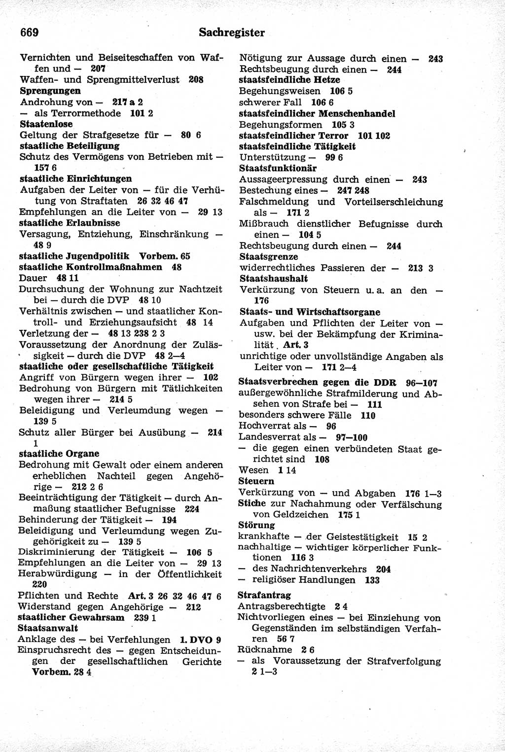 Strafrecht der Deutschen Demokratischen Republik (DDR), Kommentar zum Strafgesetzbuch (StGB) 1981, Seite 669 (Strafr. DDR Komm. StGB 1981, S. 669)