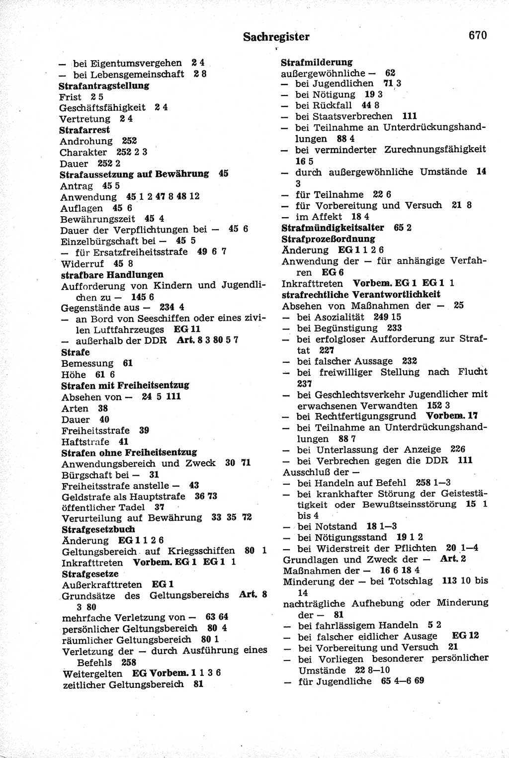 Strafrecht der Deutschen Demokratischen Republik (DDR), Kommentar zum Strafgesetzbuch (StGB) 1981, Seite 670 (Strafr. DDR Komm. StGB 1981, S. 670)