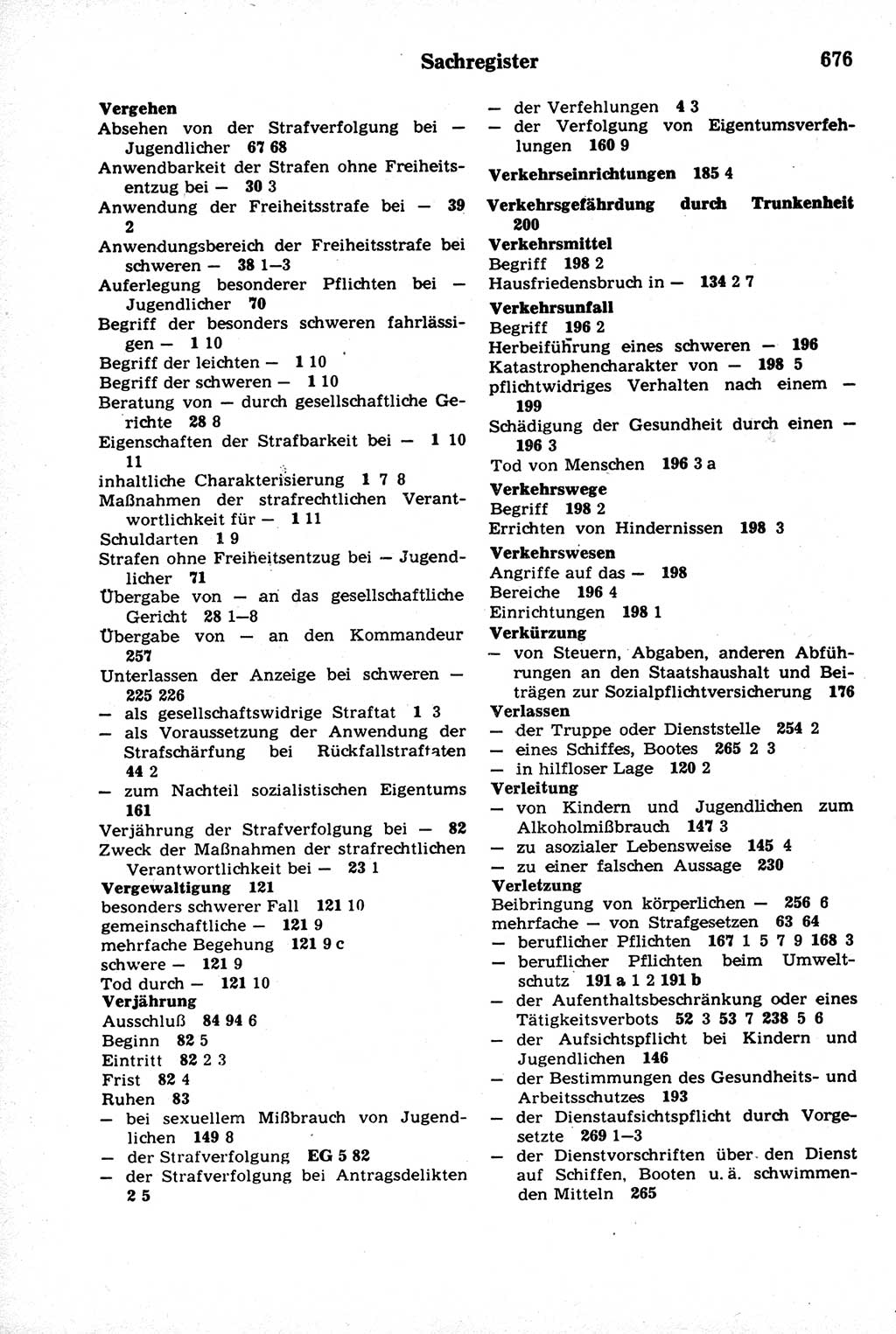 Strafrecht der Deutschen Demokratischen Republik (DDR), Kommentar zum Strafgesetzbuch (StGB) 1981, Seite 676 (Strafr. DDR Komm. StGB 1981, S. 676)