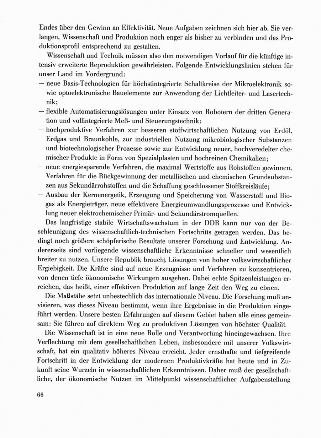 Protokoll der Verhandlungen des Ⅹ. Parteitages der Sozialistischen Einheitspartei Deutschlands (SED) [Deutsche Demokratische Republik (DDR)] 1981, Band 1, Seite 66 (Prot. Verh. Ⅹ. PT SED DDR 1981, Bd. 1, S. 66)