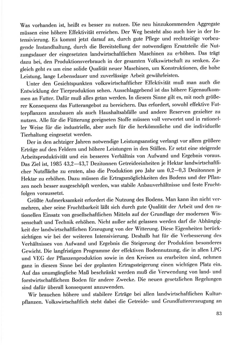 Protokoll der Verhandlungen des Ⅹ. Parteitages der Sozialistischen Einheitspartei Deutschlands (SED) [Deutsche Demokratische Republik (DDR)] 1981, Band 1, Seite 83 (Prot. Verh. Ⅹ. PT SED DDR 1981, Bd. 1, S. 83)