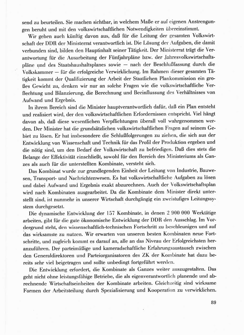 Protokoll der Verhandlungen des Ⅹ. Parteitages der Sozialistischen Einheitspartei Deutschlands (SED) [Deutsche Demokratische Republik (DDR)] 1981, Band 1, Seite 89 (Prot. Verh. Ⅹ. PT SED DDR 1981, Bd. 1, S. 89)