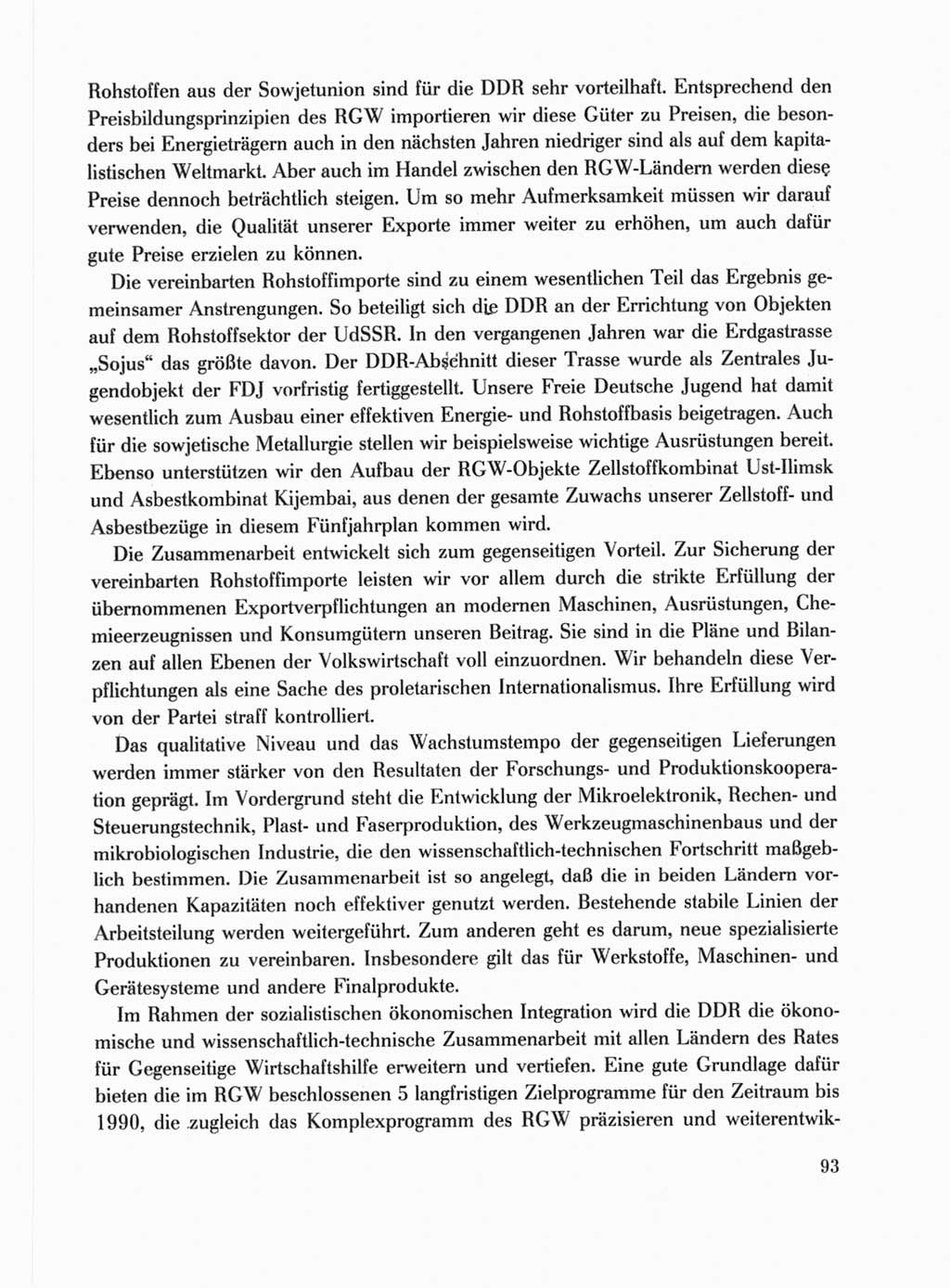 Protokoll der Verhandlungen des Ⅹ. Parteitages der Sozialistischen Einheitspartei Deutschlands (SED) [Deutsche Demokratische Republik (DDR)] 1981, Band 1, Seite 93 (Prot. Verh. Ⅹ. PT SED DDR 1981, Bd. 1, S. 93)