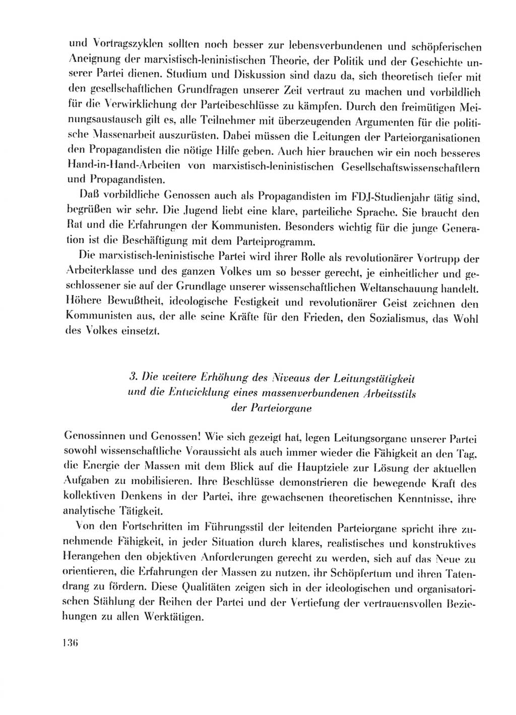 Protokoll der Verhandlungen des Ⅹ. Parteitages der Sozialistischen Einheitspartei Deutschlands (SED) [Deutsche Demokratische Republik (DDR)] 1981, Band 1, Seite 136 (Prot. Verh. Ⅹ. PT SED DDR 1981, Bd. 1, S. 136)