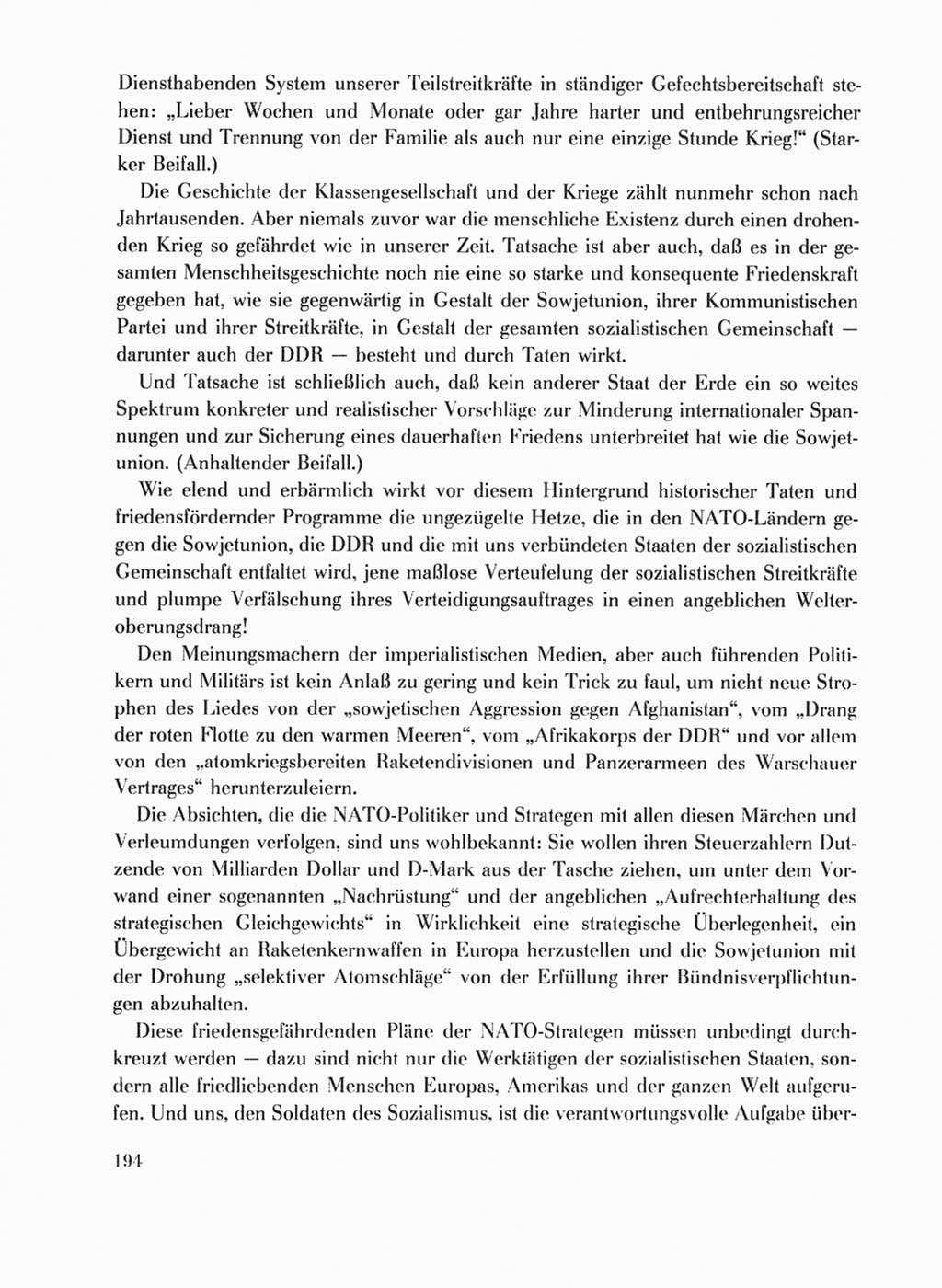 Protokoll der Verhandlungen des Ⅹ. Parteitages der Sozialistischen Einheitspartei Deutschlands (SED) [Deutsche Demokratische Republik (DDR)] 1981, Band 1, Seite 194 (Prot. Verh. Ⅹ. PT SED DDR 1981, Bd. 1, S. 194)