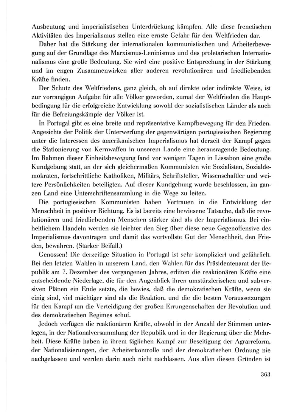 Protokoll der Verhandlungen des Ⅹ. Parteitages der Sozialistischen Einheitspartei Deutschlands (SED) [Deutsche Demokratische Republik (DDR)] 1981, Band 1, Seite 363 (Prot. Verh. Ⅹ. PT SED DDR 1981, Bd. 1, S. 363)