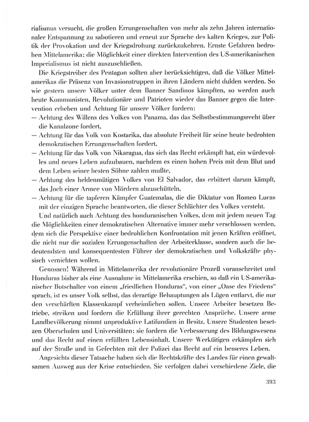 Protokoll der Verhandlungen des Ⅹ. Parteitages der Sozialistischen Einheitspartei Deutschlands (SED) [Deutsche Demokratische Republik (DDR)] 1981, Band 1, Seite 393 (Prot. Verh. Ⅹ. PT SED DDR 1981, Bd. 1, S. 393)