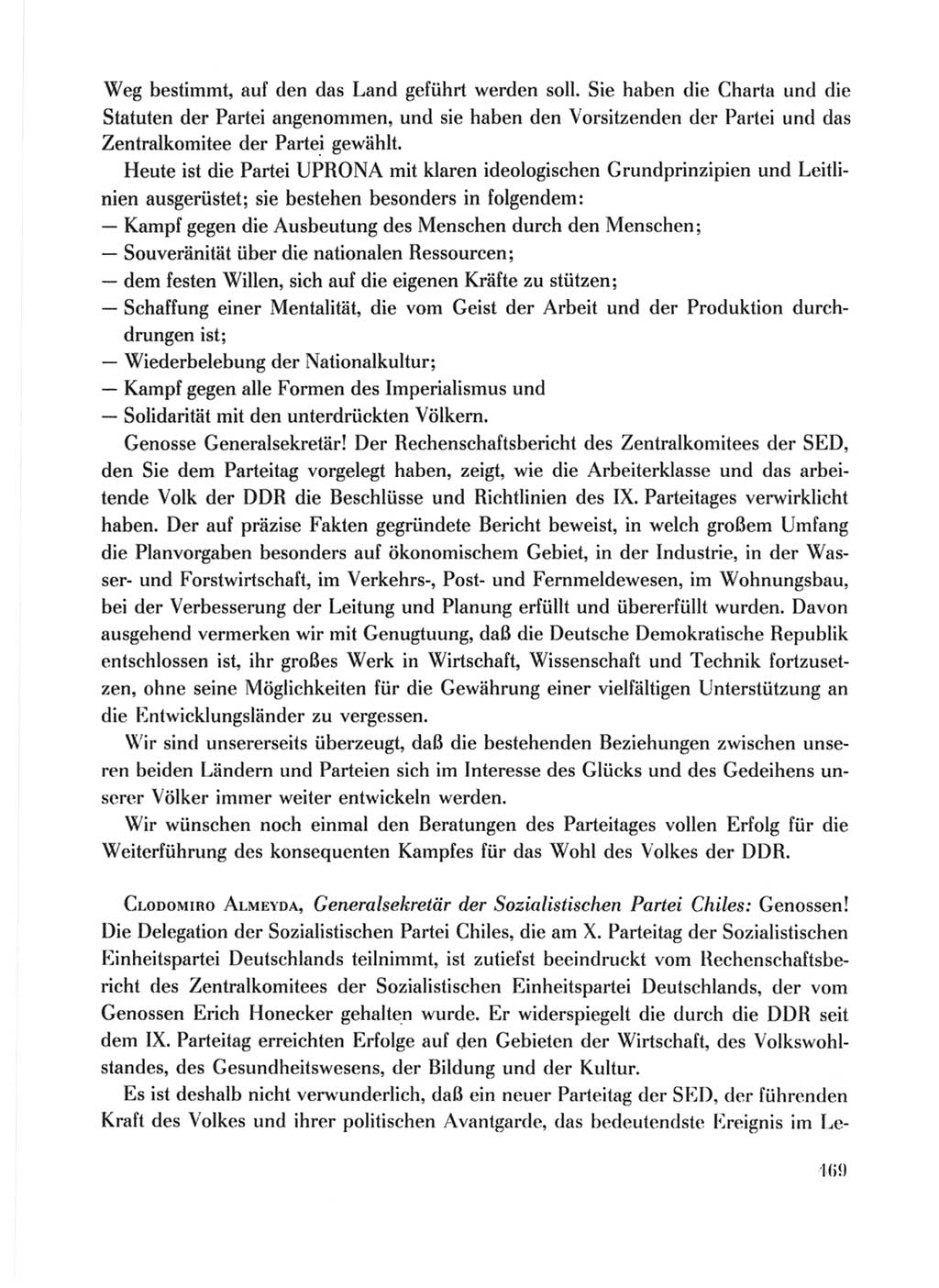 Protokoll der Verhandlungen des Ⅹ. Parteitages der Sozialistischen Einheitspartei Deutschlands (SED) [Deutsche Demokratische Republik (DDR)] 1981, Band 1, Seite 469 (Prot. Verh. Ⅹ. PT SED DDR 1981, Bd. 1, S. 469)