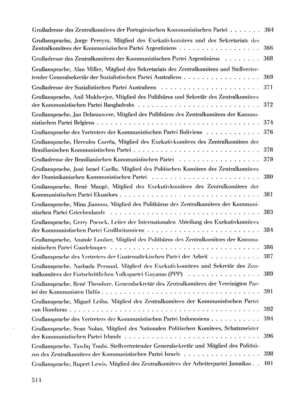 Protokoll der Verhandlungen des Ⅹ. Parteitages der Sozialistischen Einheitspartei Deutschlands (SED) [Deutsche Demokratische Republik (DDR)] 1981, Band 1, Seite 514 (Prot. Verh. Ⅹ. PT SED DDR 1981, Bd. 1, S. 514)