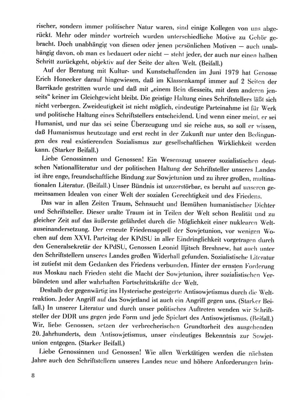 Protokoll der Verhandlungen des Ⅹ. Parteitages der Sozialistischen Einheitspartei Deutschlands (SED) [Deutsche Demokratische Republik (DDR)] 1981, Band 2, Seite 8 (Prot. Verh. Ⅹ. PT SED DDR 1981, Bd. 2, S. 8)