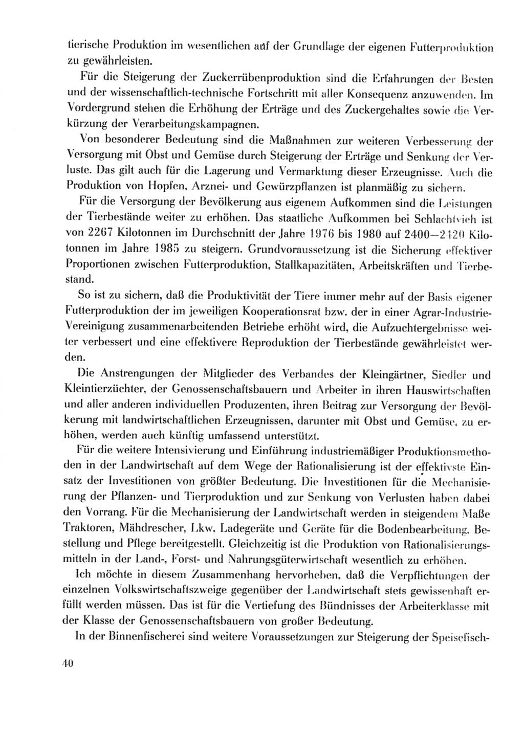 Protokoll der Verhandlungen des Ⅹ. Parteitages der Sozialistischen Einheitspartei Deutschlands (SED) [Deutsche Demokratische Republik (DDR)] 1981, Band 2, Seite 40 (Prot. Verh. Ⅹ. PT SED DDR 1981, Bd. 2, S. 40)