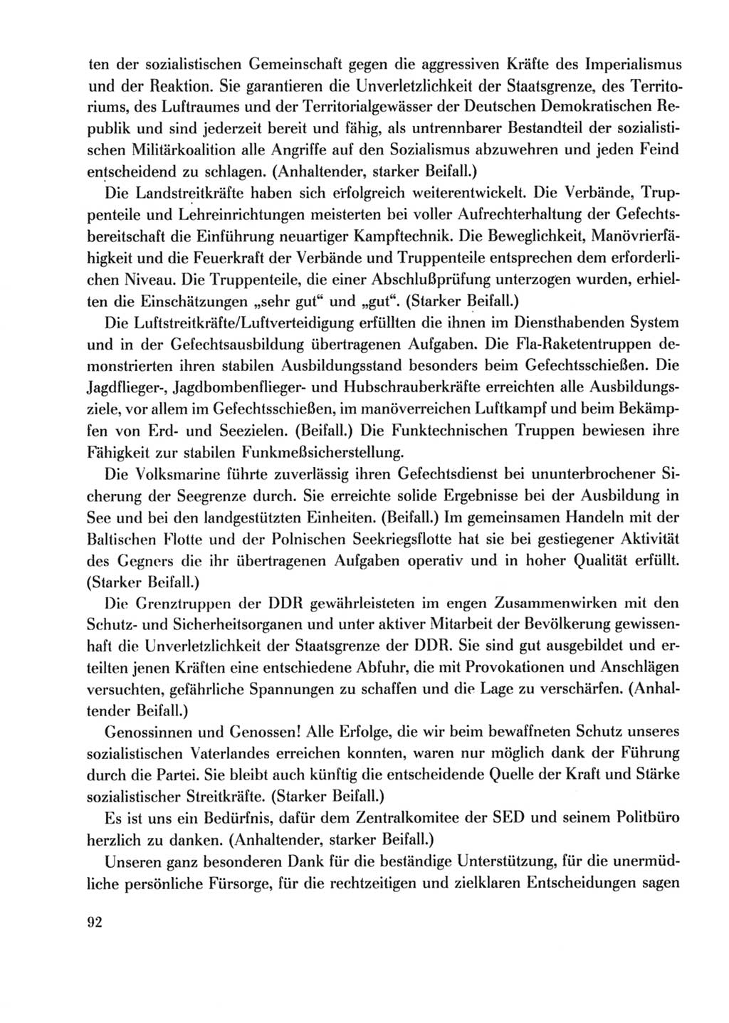 Protokoll der Verhandlungen des Ⅹ. Parteitages der Sozialistischen Einheitspartei Deutschlands (SED) [Deutsche Demokratische Republik (DDR)] 1981, Band 2, Seite 92 (Prot. Verh. Ⅹ. PT SED DDR 1981, Bd. 2, S. 92)