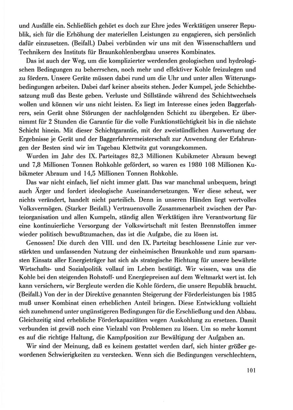 Protokoll der Verhandlungen des Ⅹ. Parteitages der Sozialistischen Einheitspartei Deutschlands (SED) [Deutsche Demokratische Republik (DDR)] 1981, Band 2, Seite 101 (Prot. Verh. Ⅹ. PT SED DDR 1981, Bd. 2, S. 101)