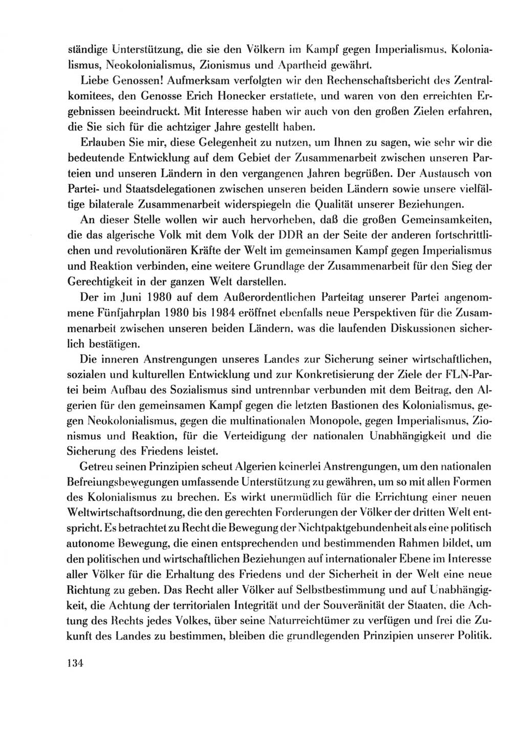 Protokoll der Verhandlungen des Ⅹ. Parteitages der Sozialistischen Einheitspartei Deutschlands (SED) [Deutsche Demokratische Republik (DDR)] 1981, Band 2, Seite 134 (Prot. Verh. Ⅹ. PT SED DDR 1981, Bd. 2, S. 134)