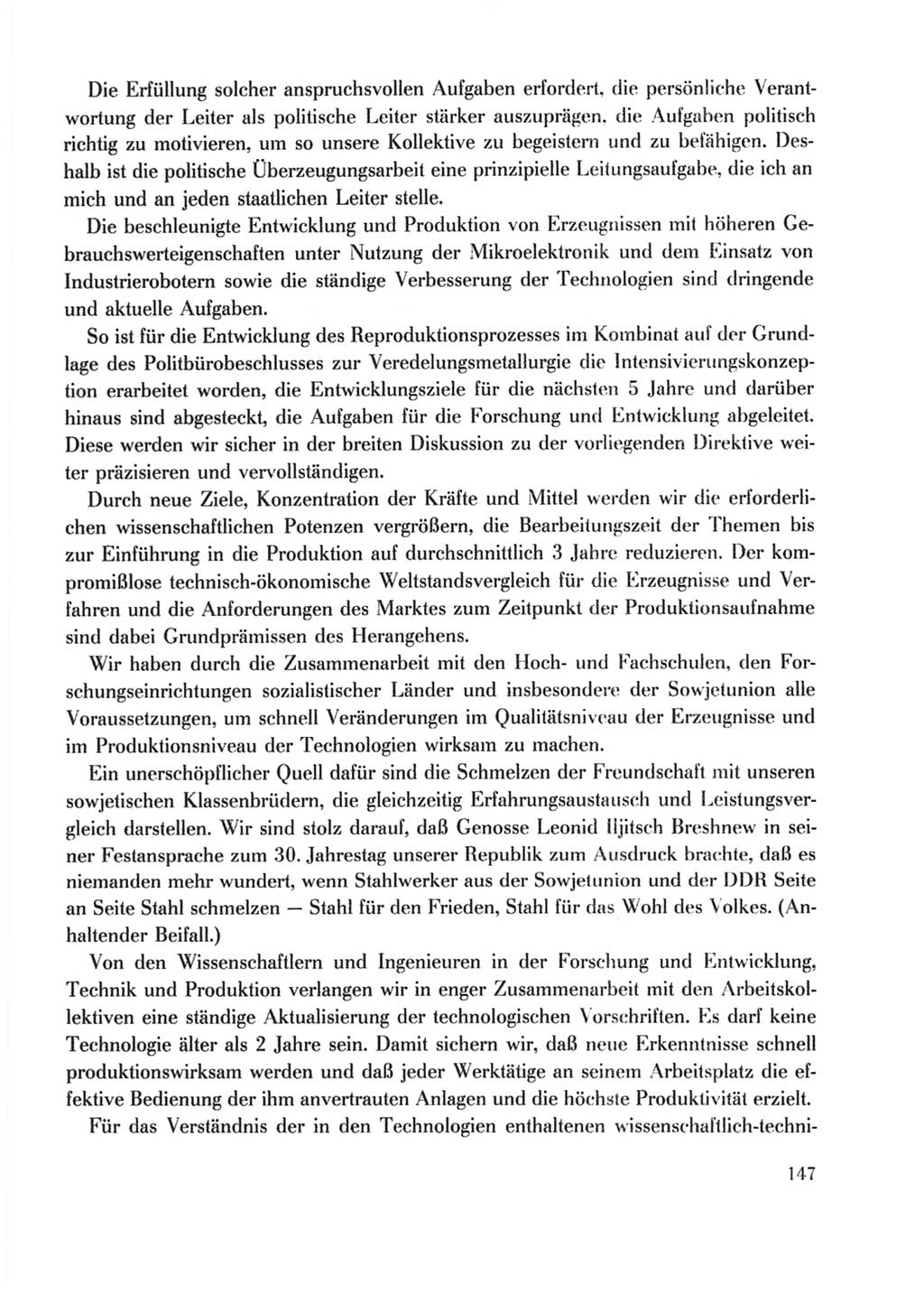Protokoll der Verhandlungen des Ⅹ. Parteitages der Sozialistischen Einheitspartei Deutschlands (SED) [Deutsche Demokratische Republik (DDR)] 1981, Band 2, Seite 147 (Prot. Verh. Ⅹ. PT SED DDR 1981, Bd. 2, S. 147)