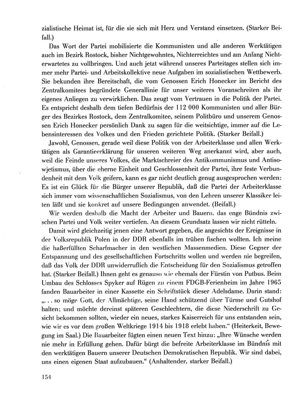 Protokoll der Verhandlungen des Ⅹ. Parteitages der Sozialistischen Einheitspartei Deutschlands (SED) [Deutsche Demokratische Republik (DDR)] 1981, Band 2, Seite 154 (Prot. Verh. Ⅹ. PT SED DDR 1981, Bd. 2, S. 154)