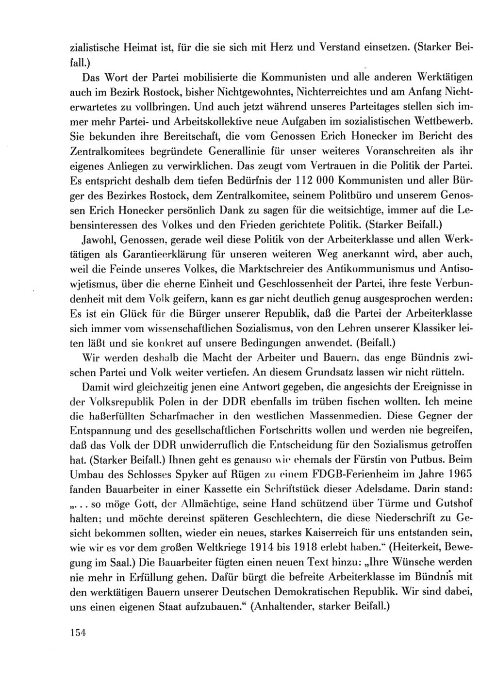 Protokoll der Verhandlungen des Ⅹ. Parteitages der Sozialistischen Einheitspartei Deutschlands (SED) [Deutsche Demokratische Republik (DDR)] 1981, Band 2, Seite 154 (Prot. Verh. Ⅹ. PT SED DDR 1981, Bd. 2, S. 154)