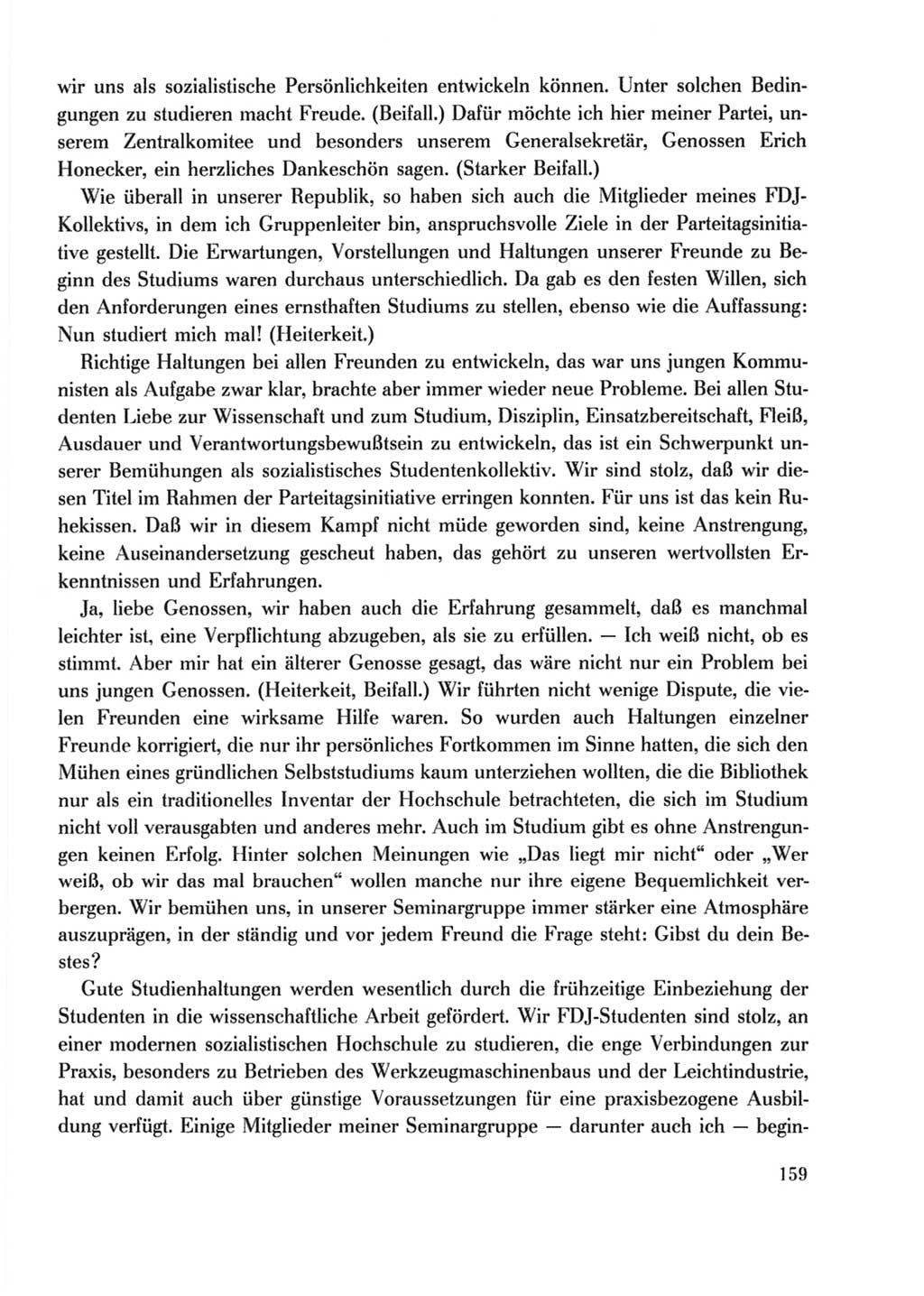 Protokoll der Verhandlungen des Ⅹ. Parteitages der Sozialistischen Einheitspartei Deutschlands (SED) [Deutsche Demokratische Republik (DDR)] 1981, Band 2, Seite 159 (Prot. Verh. Ⅹ. PT SED DDR 1981, Bd. 2, S. 159)
