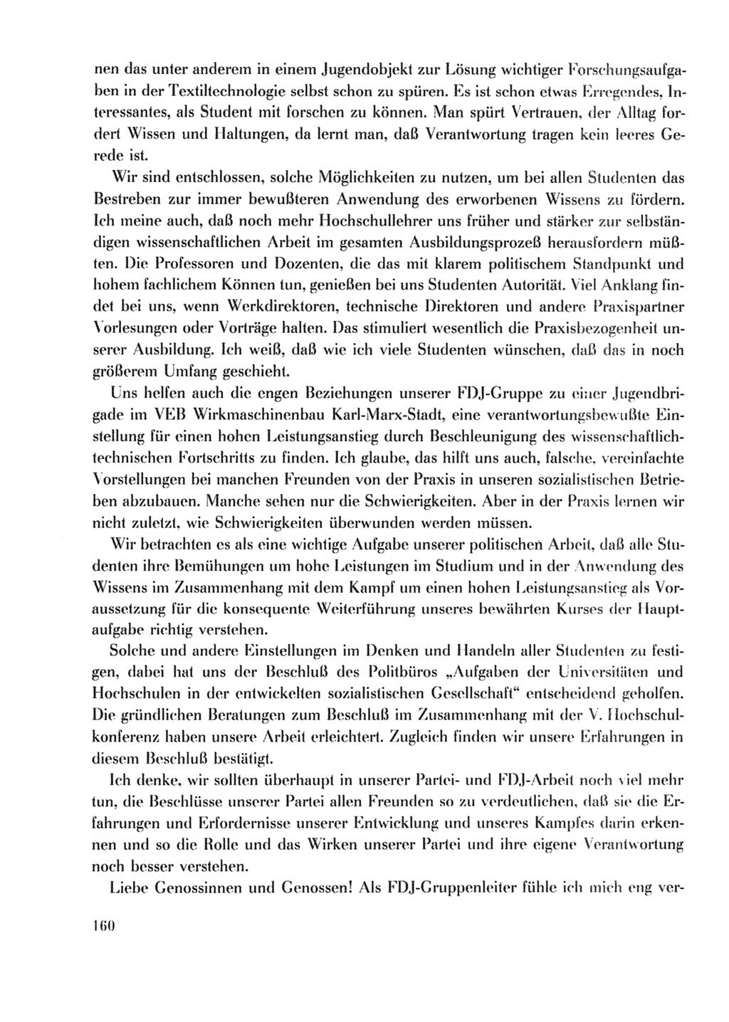 Protokoll der Verhandlungen des Ⅹ. Parteitages der Sozialistischen Einheitspartei Deutschlands (SED) [Deutsche Demokratische Republik (DDR)] 1981, Band 2, Seite 160 (Prot. Verh. Ⅹ. PT SED DDR 1981, Bd. 2, S. 160)