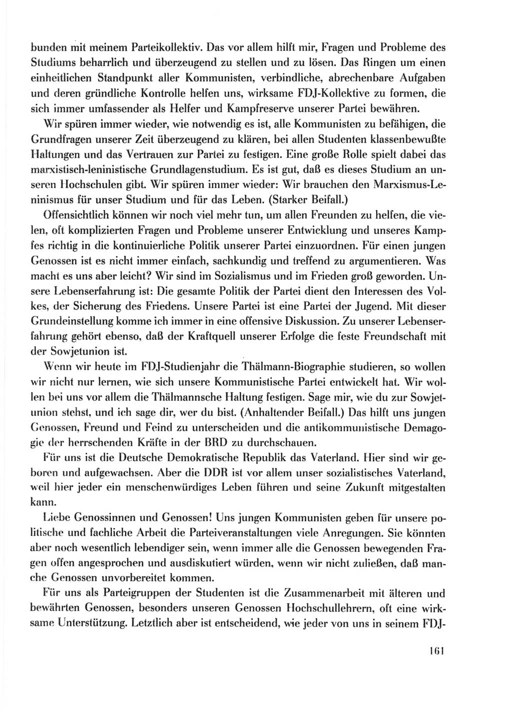 Protokoll der Verhandlungen des Ⅹ. Parteitages der Sozialistischen Einheitspartei Deutschlands (SED) [Deutsche Demokratische Republik (DDR)] 1981, Band 2, Seite 161 (Prot. Verh. Ⅹ. PT SED DDR 1981, Bd. 2, S. 161)